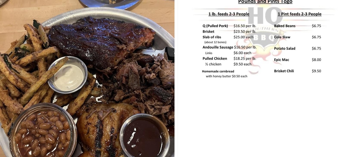 HQ Southern BBQ Menu