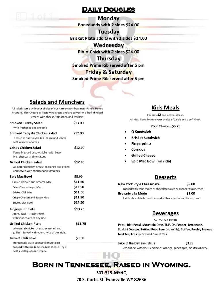 HQ Southern BBQ Menu image 2