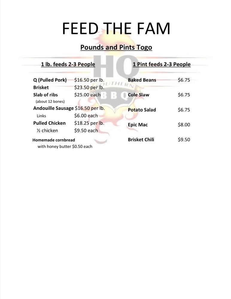HQ Southern BBQ Menu image 4